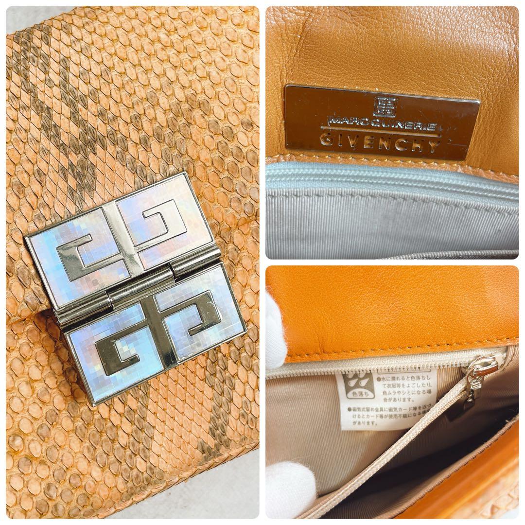 GIVENCHY ジバンシー　ワンショルダーバッグ　パイソンレザー　ヴィンテージ