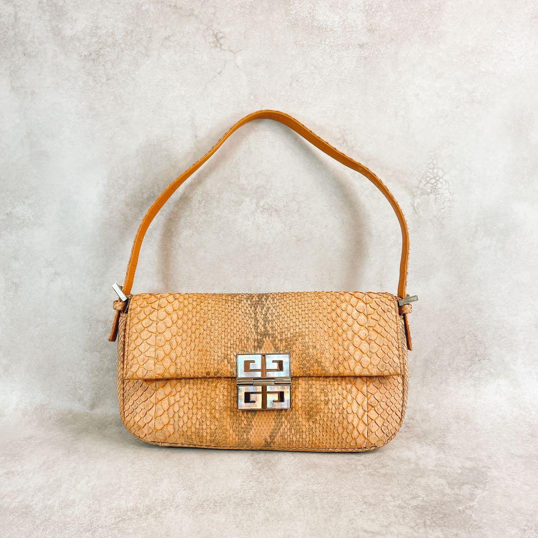 GIVENCHY ジバンシー　ワンショルダーバッグ　パイソンレザー　ヴィンテージ