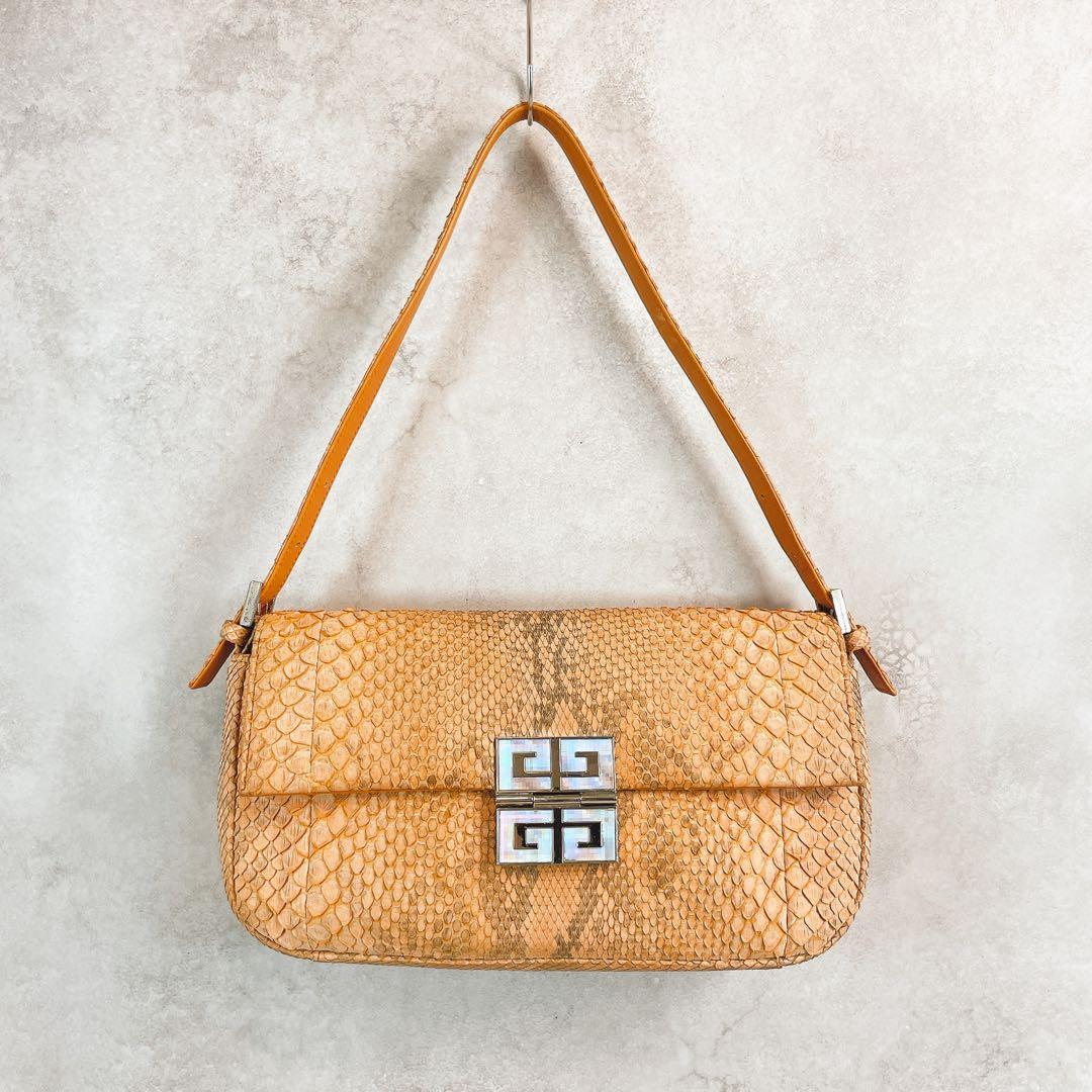 GIVENCHY ジバンシー　ワンショルダーバッグ　パイソンレザー　ヴィンテージ