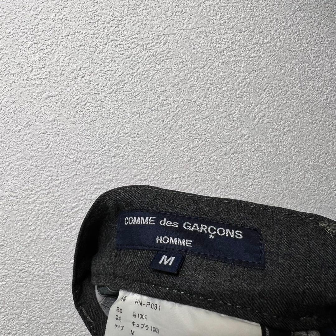 希少 14年製 コムデギャルソンオム 上質 ウール デザイン 縮絨パンツ M