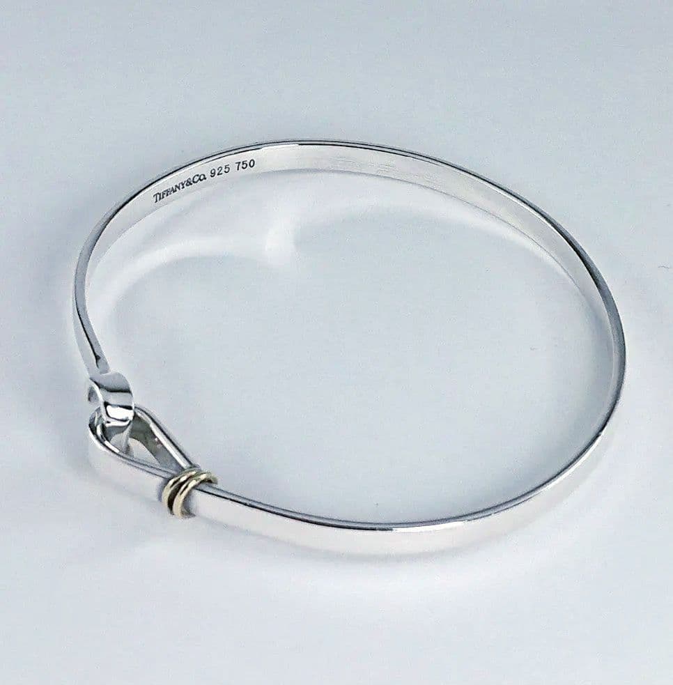 TIFFANY&Co. ティファニー フック＆アイ バングル シルバー 18K