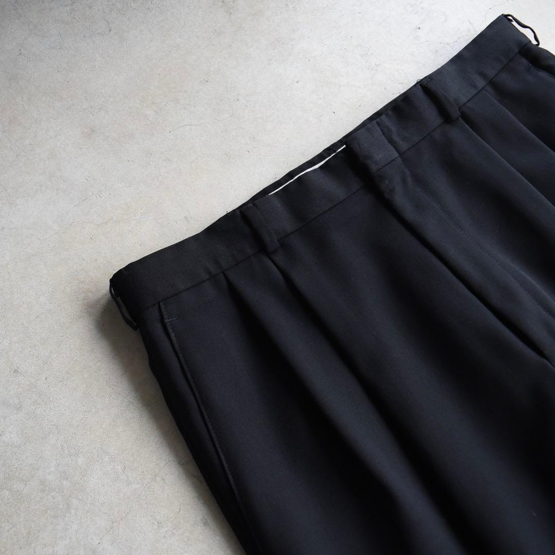 90s SLATES スレイツ ツータックスラックス黒 W34L30 ドッカーズ