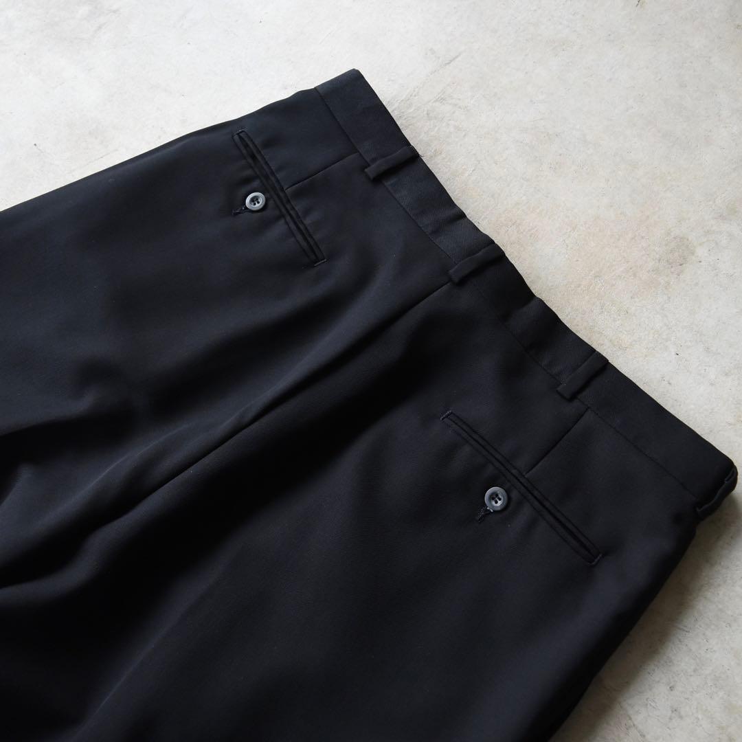 90s SLATES スレイツ ツータックスラックス黒 W34L30 ドッカーズ