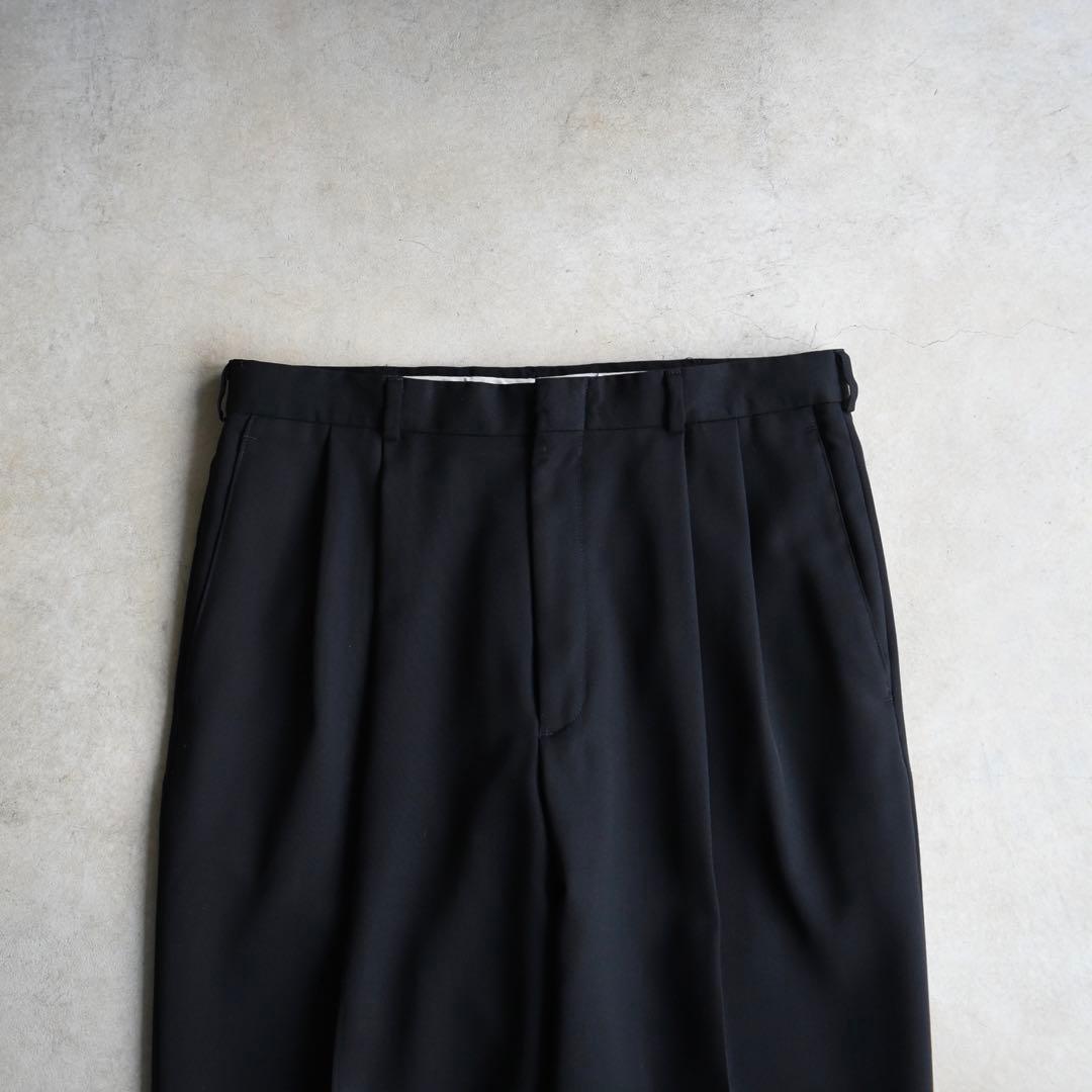 90s SLATES スレイツ ツータックスラックス黒 W34L30 ドッカーズ