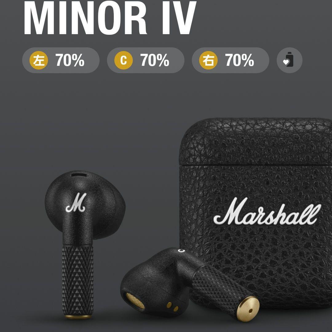 マーシャル Marshall ワイヤレスイヤホン Minor IV ブラック 黒