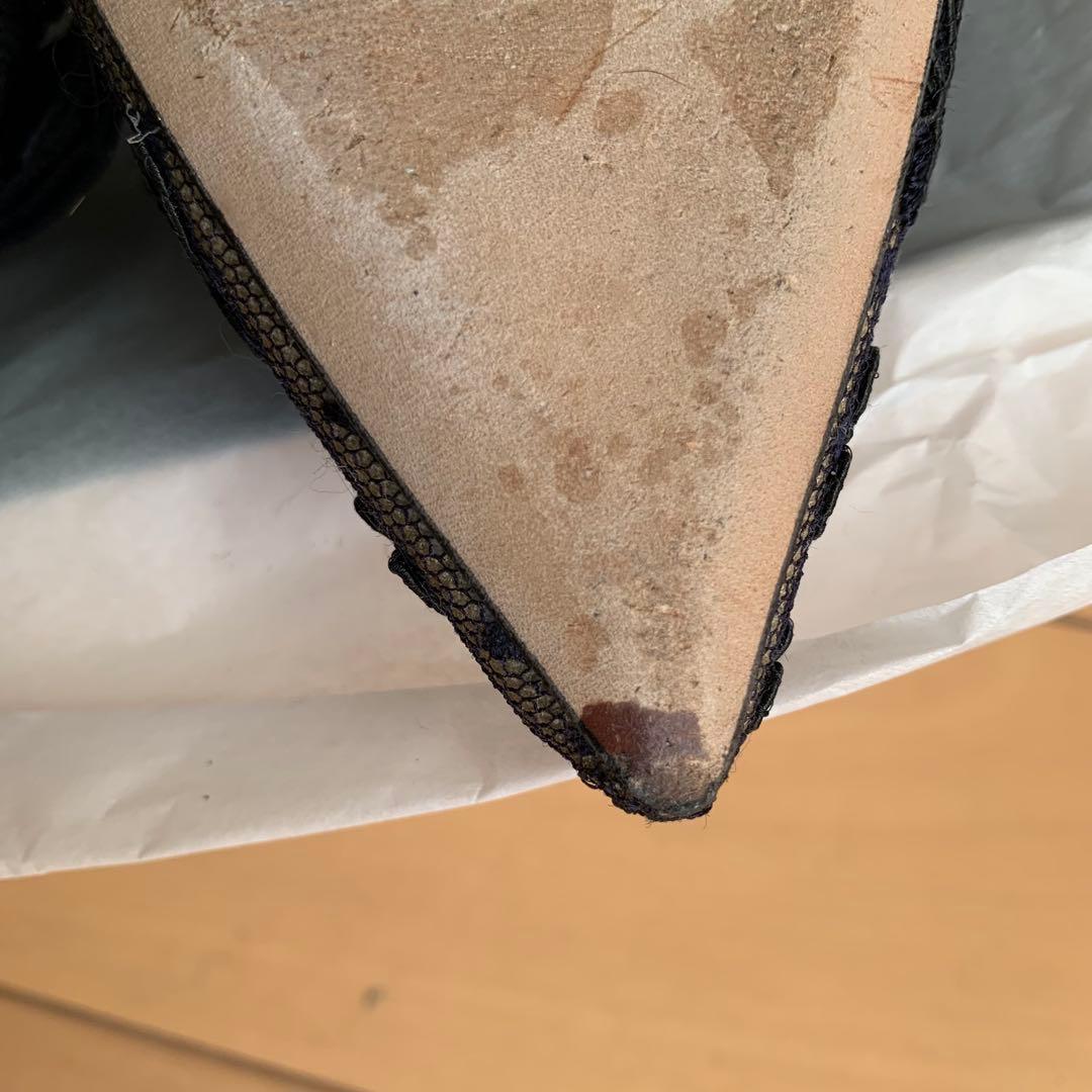 ジミーチュウ　レースフラットパンプス　35.5