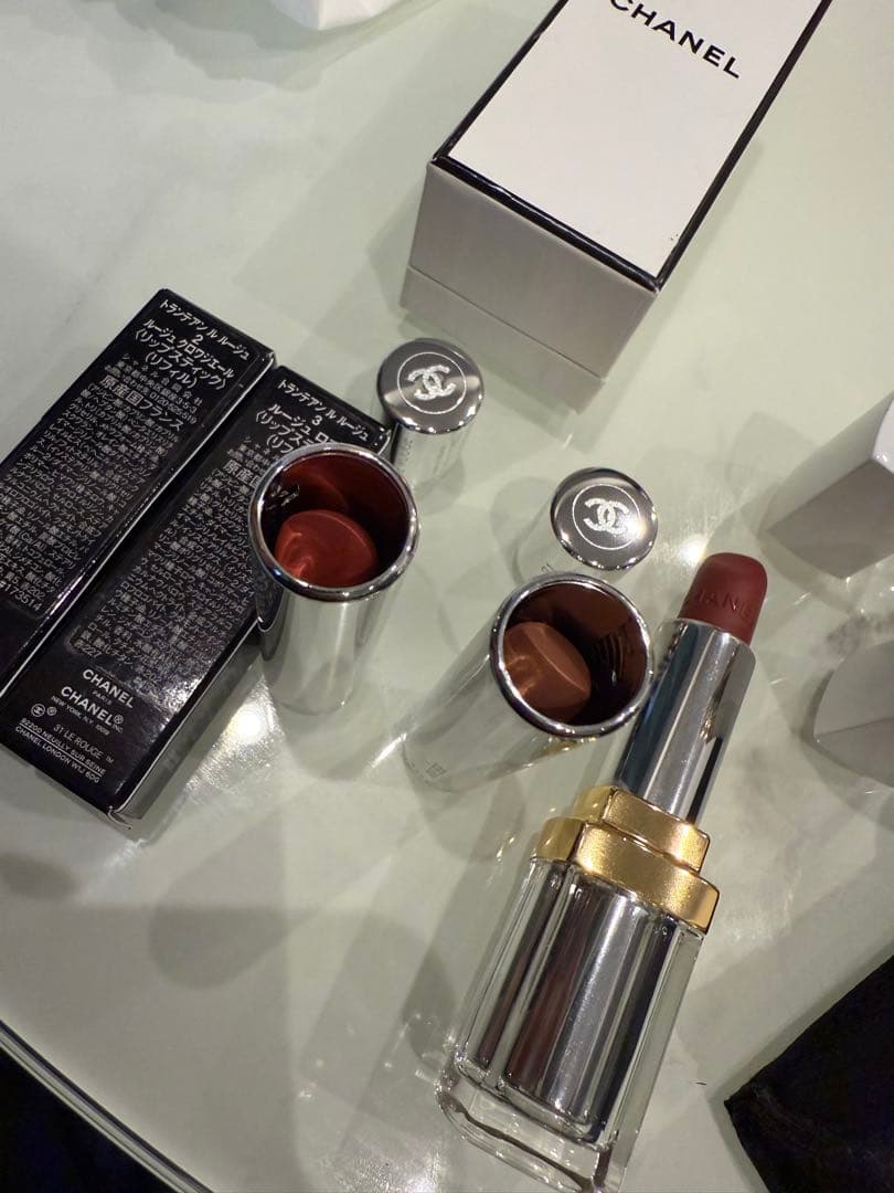 CHANEL 口紅 4本セット 赤色 専用ケース付き