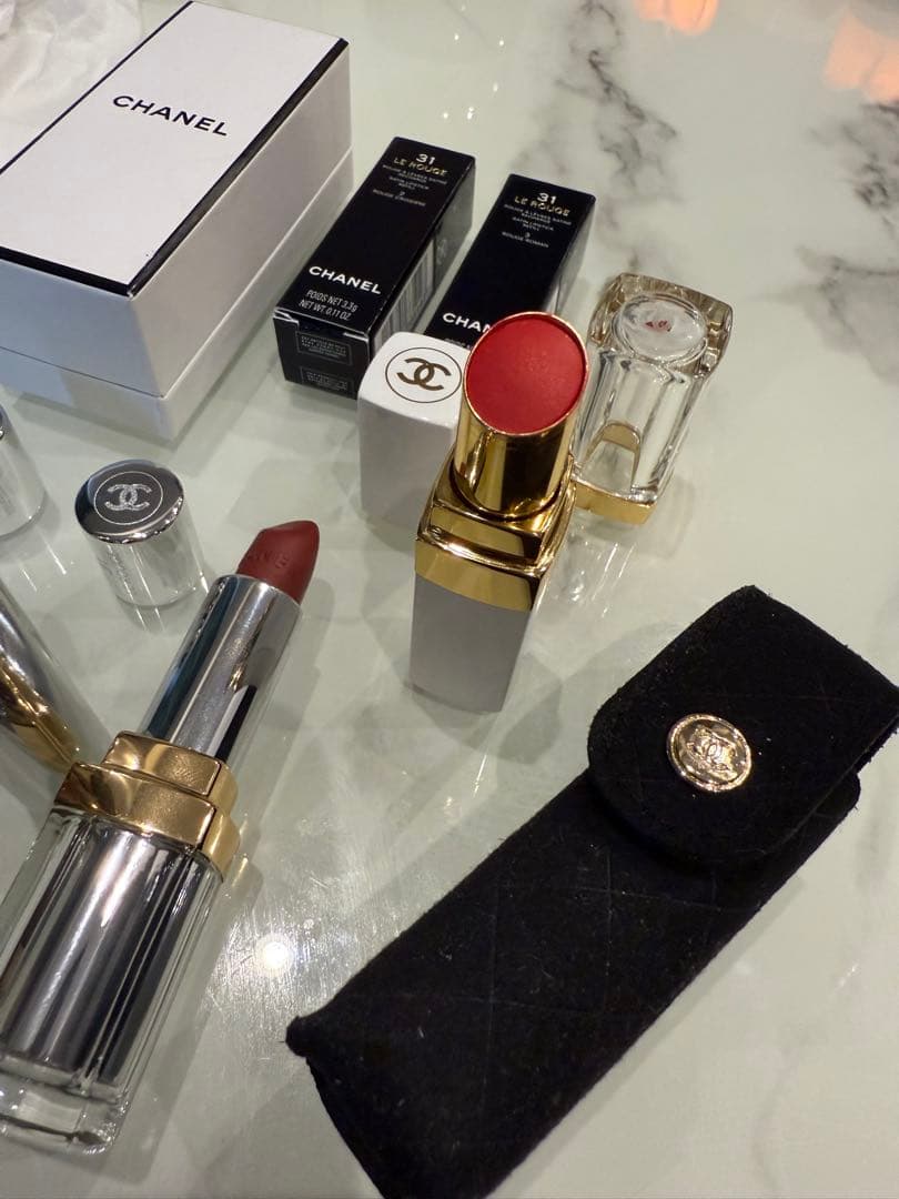 CHANEL 口紅 4本セット 赤色 専用ケース付き