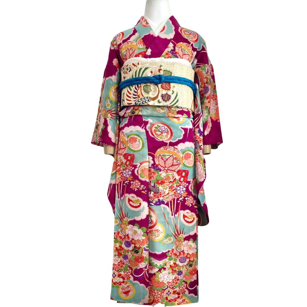 アンティーク　女の子　子供着物　アンティーク着物　ジュニア　袴にも　NO2