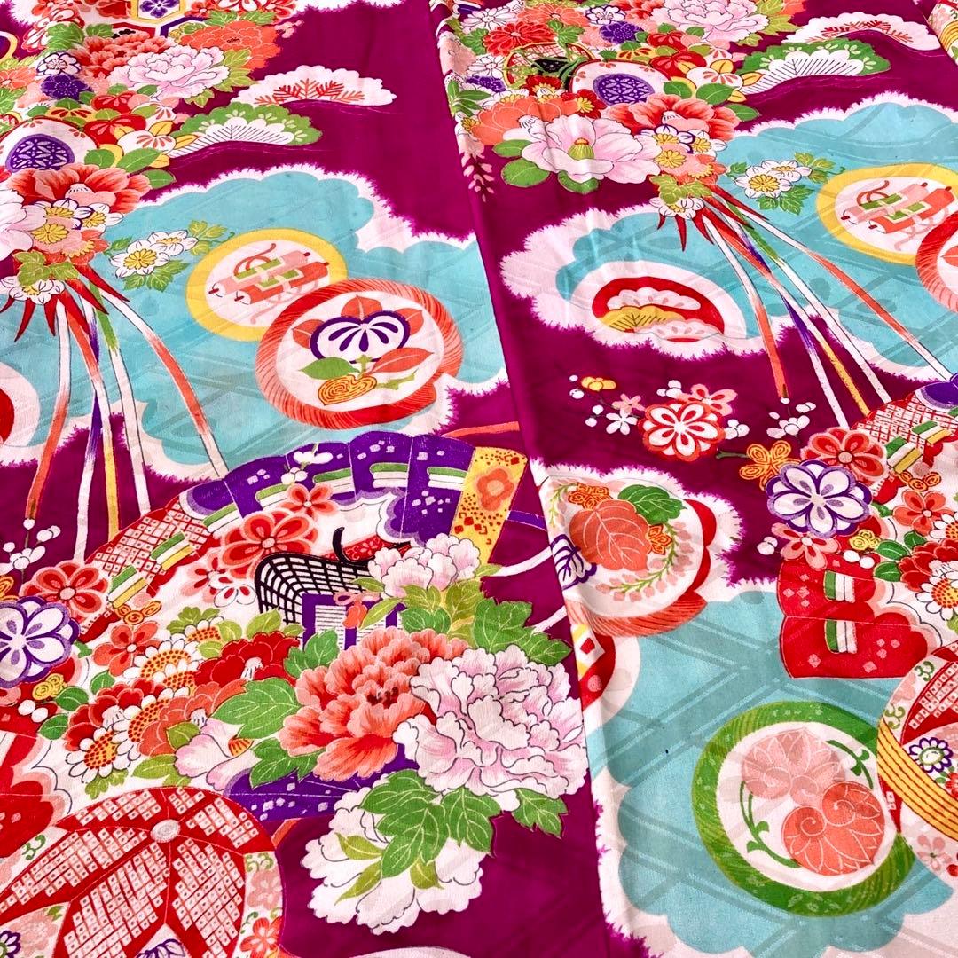 アンティーク　女の子　子供着物　アンティーク着物　ジュニア　袴にも　NO2