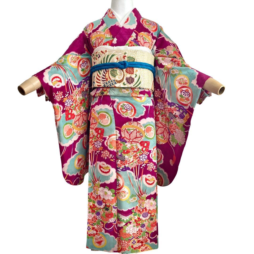 アンティーク　女の子　子供着物　アンティーク着物　ジュニア　袴にも　NO2