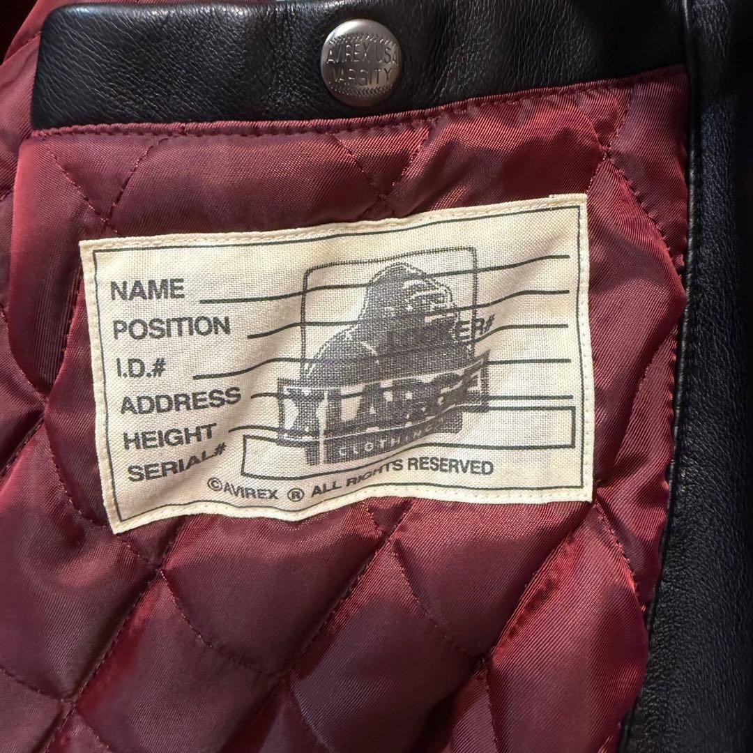 完売品 AVIREX XLARGE コラボ ブラック黒色 レザージャケット