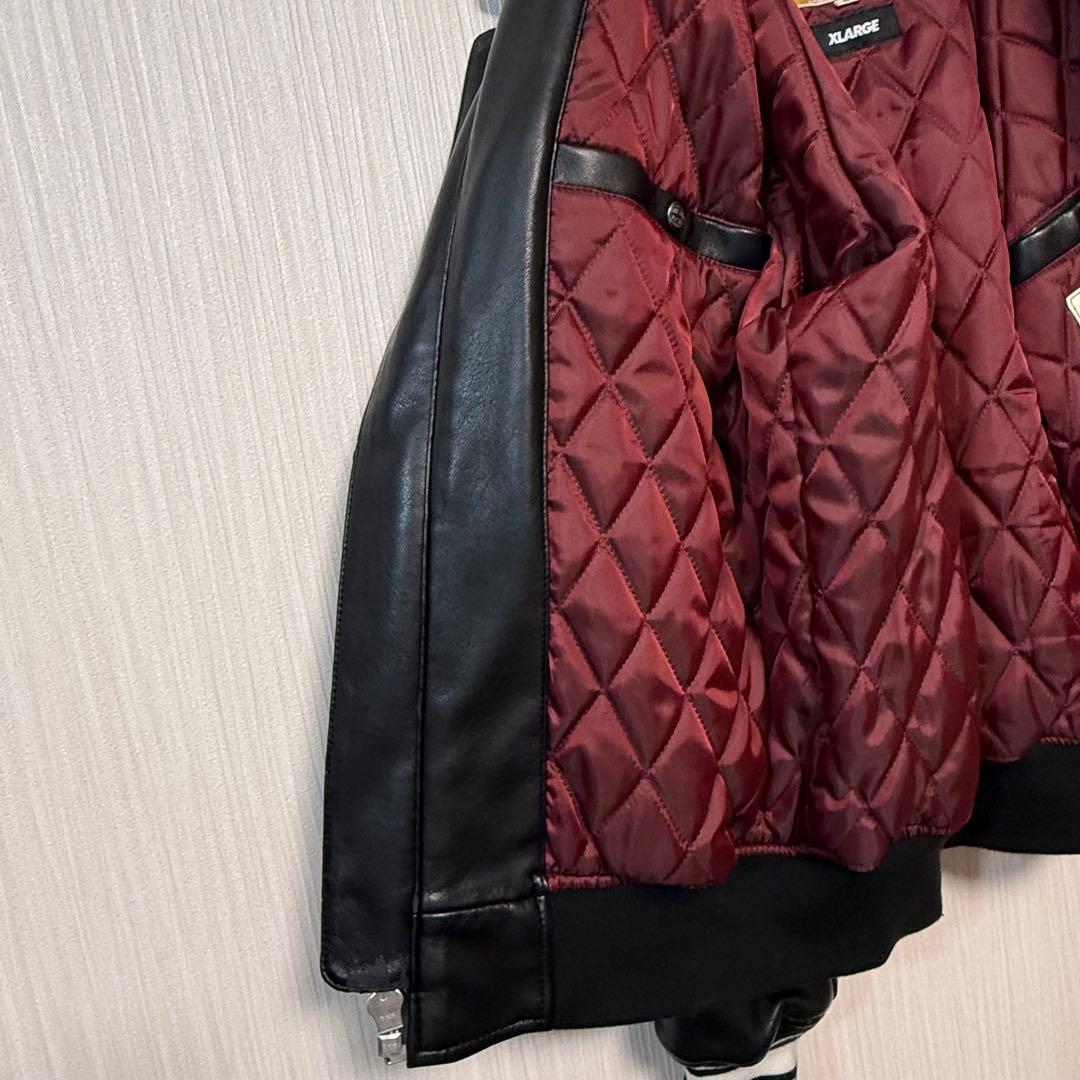 完売品 AVIREX XLARGE コラボ ブラック黒色 レザージャケット