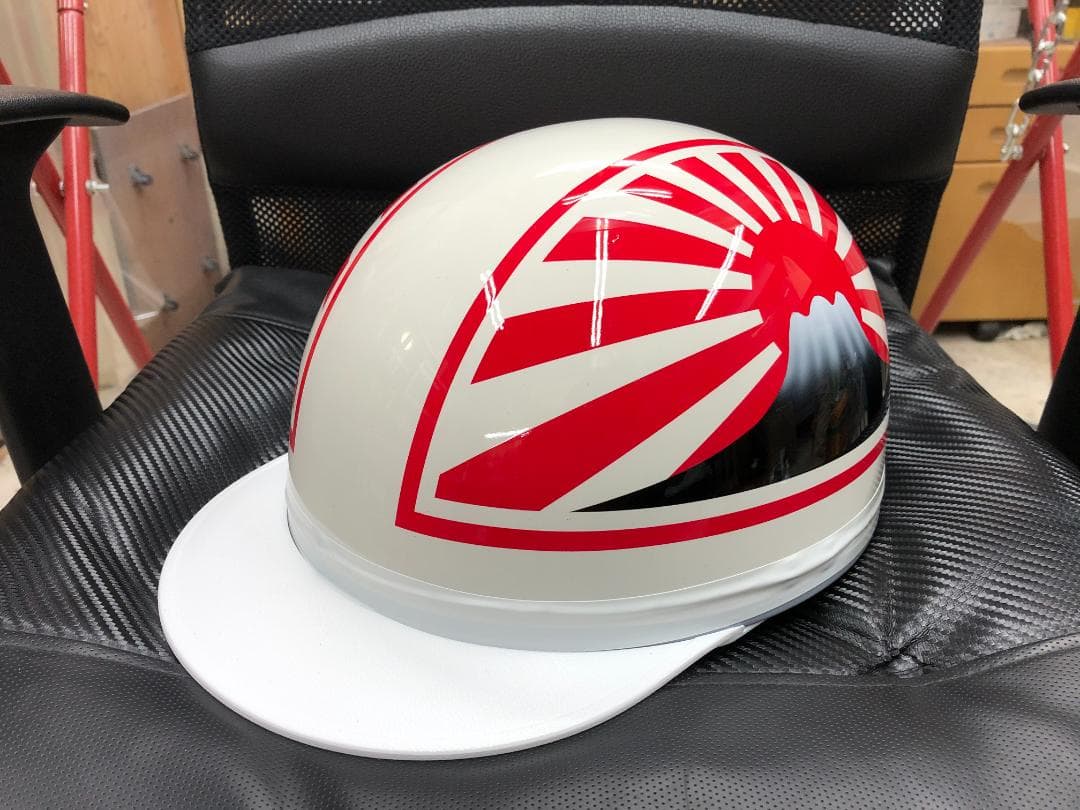 コルク半　カスタム　富士日章　三つボタン　白赤　文字無し　高級クリヤ送料無料