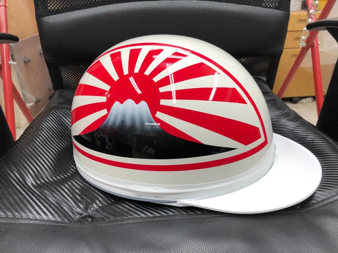 コルク半　カスタム　富士日章　三つボタン　白赤　文字無し　高級クリヤ送料無料