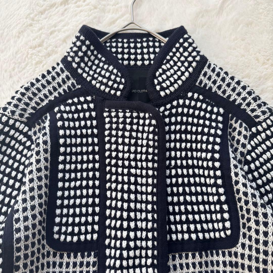 ダブルスタンダードクロージング ニットブルゾン　ジャケット スタンドカラー