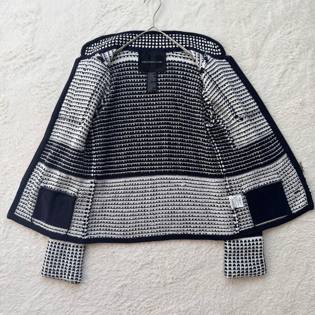 ダブルスタンダードクロージング ニットブルゾン　ジャケット スタンドカラー