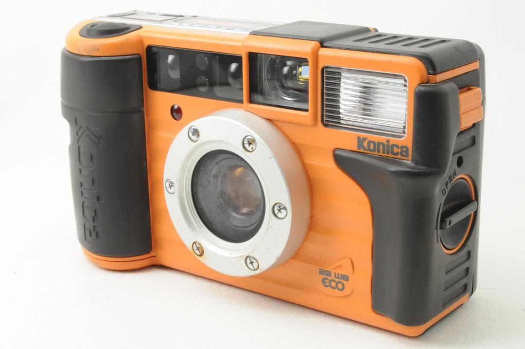 Konica コニカ 現場監督 28 WB ECO オレンジ フィルムカメラ