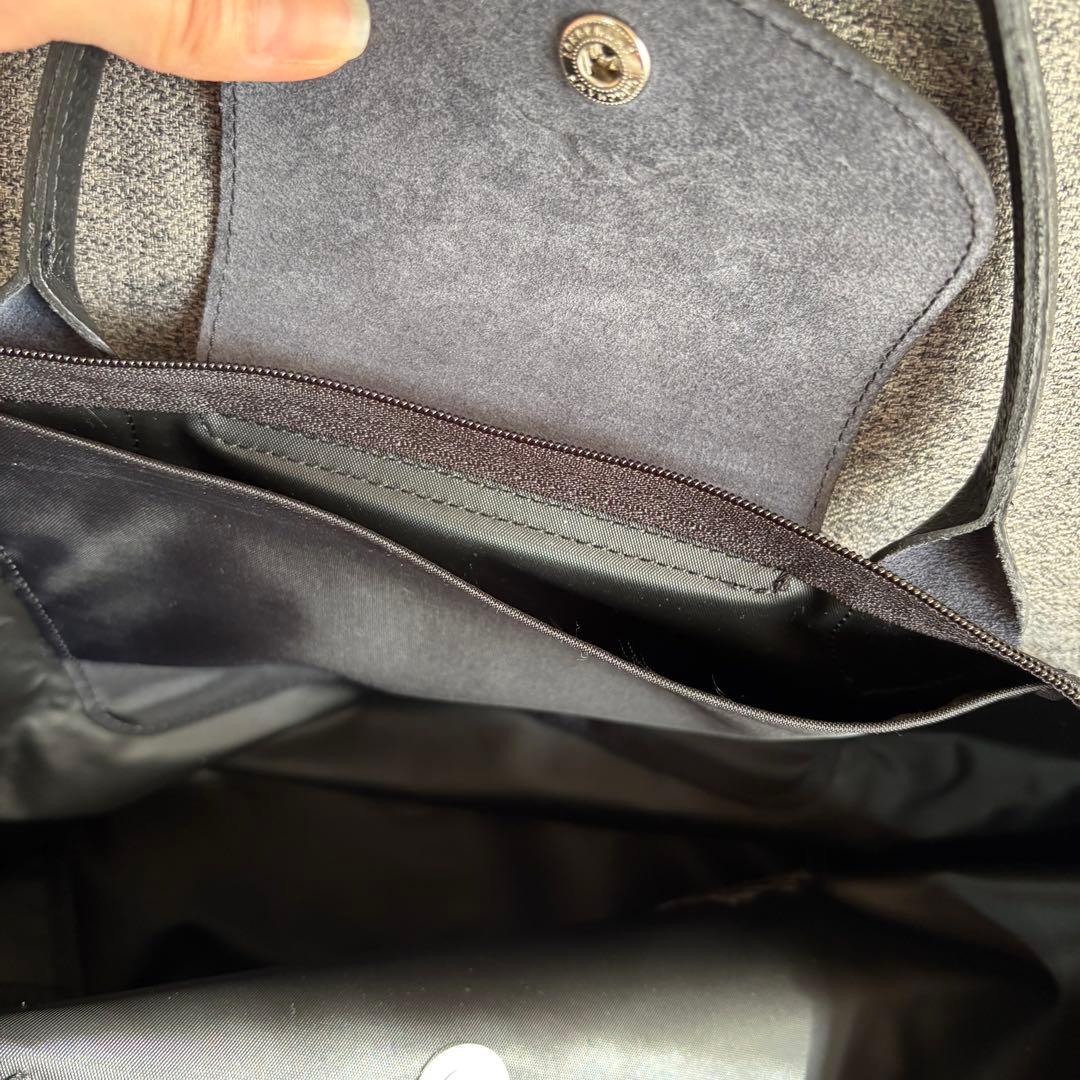 ロンシャン ルプリアージュ ブラック グリーン トップハンドル M 1623