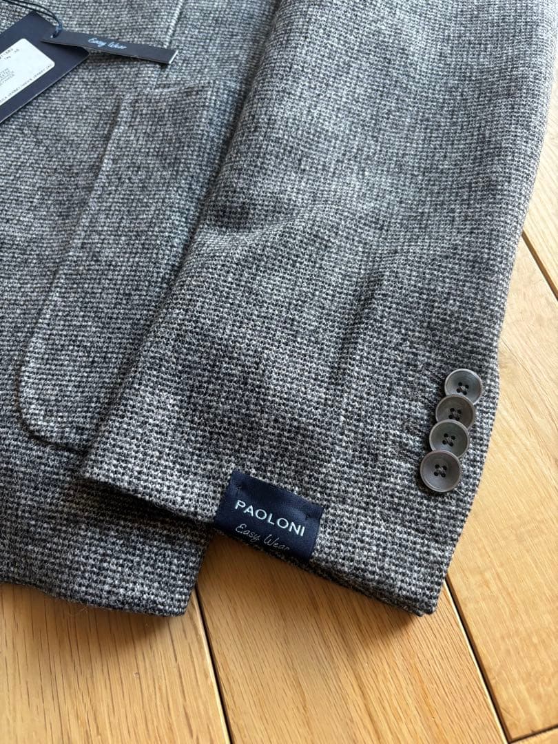 未使用 PAOLONI パオローニ ウールイージージャケット 48 グレー