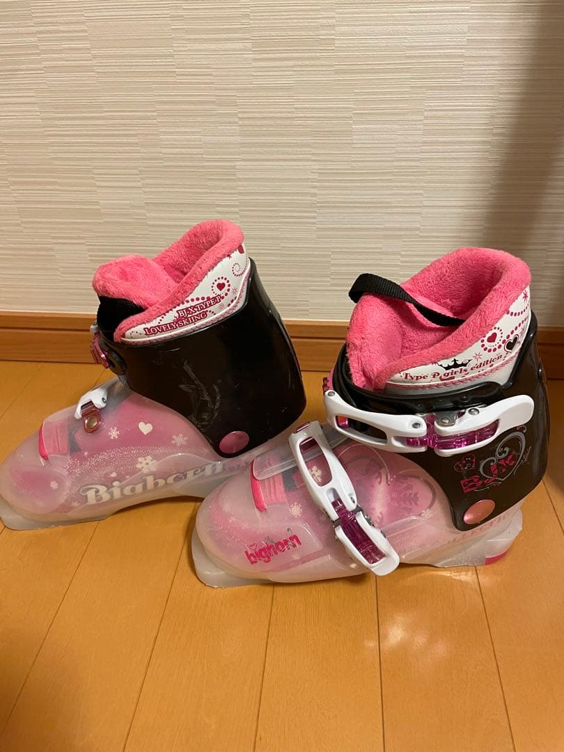 スキー板110cmセット　ストックブーツ付　KAZAMA 子供ジュニアキッズ