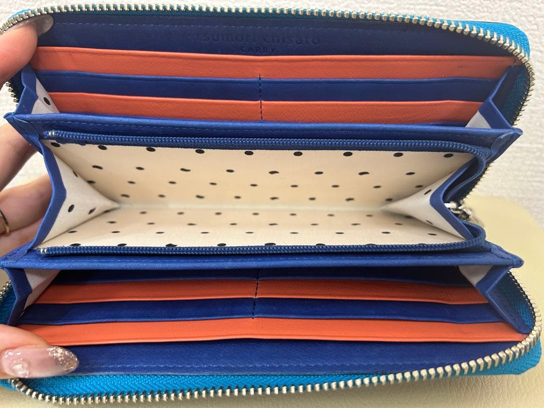 ツモリチサト キャリー カラフルレオパード ラウンドファスナー長財布