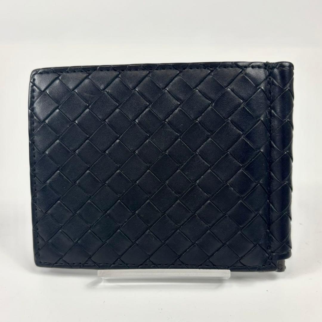 ボッテガヴェネタ イントレチャート 二つ折り財布 マネークリップ ブラック 黒