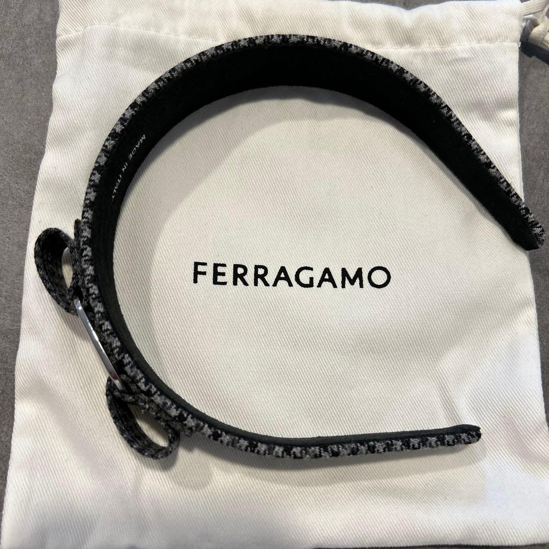 FERRAGAMO チェック柄 千鳥格子柄　カチューシャ
