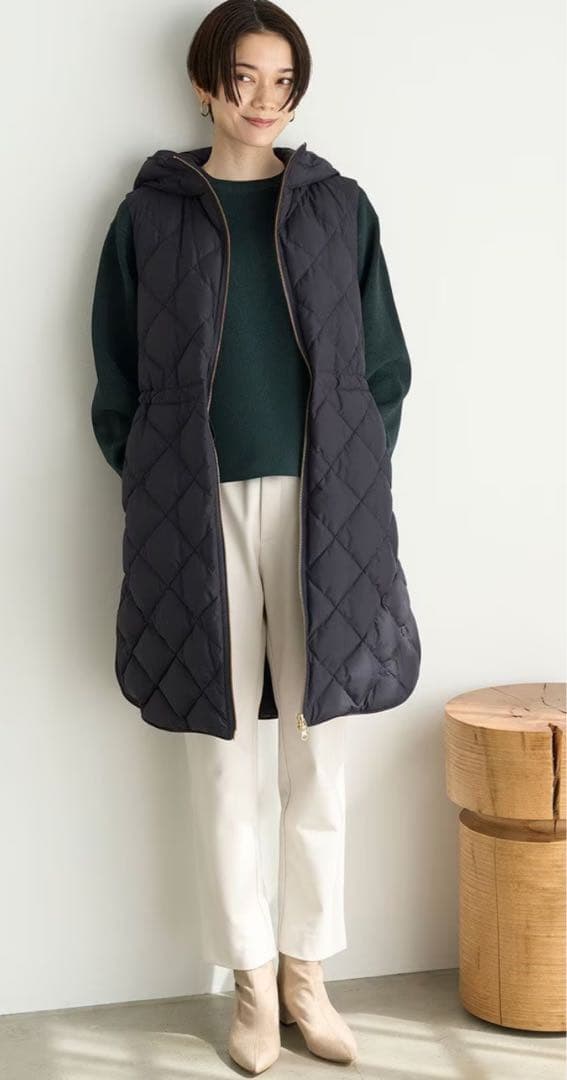 【TAION×UNFILO 】フード付きジレ　ブラック　　　Sサイズ