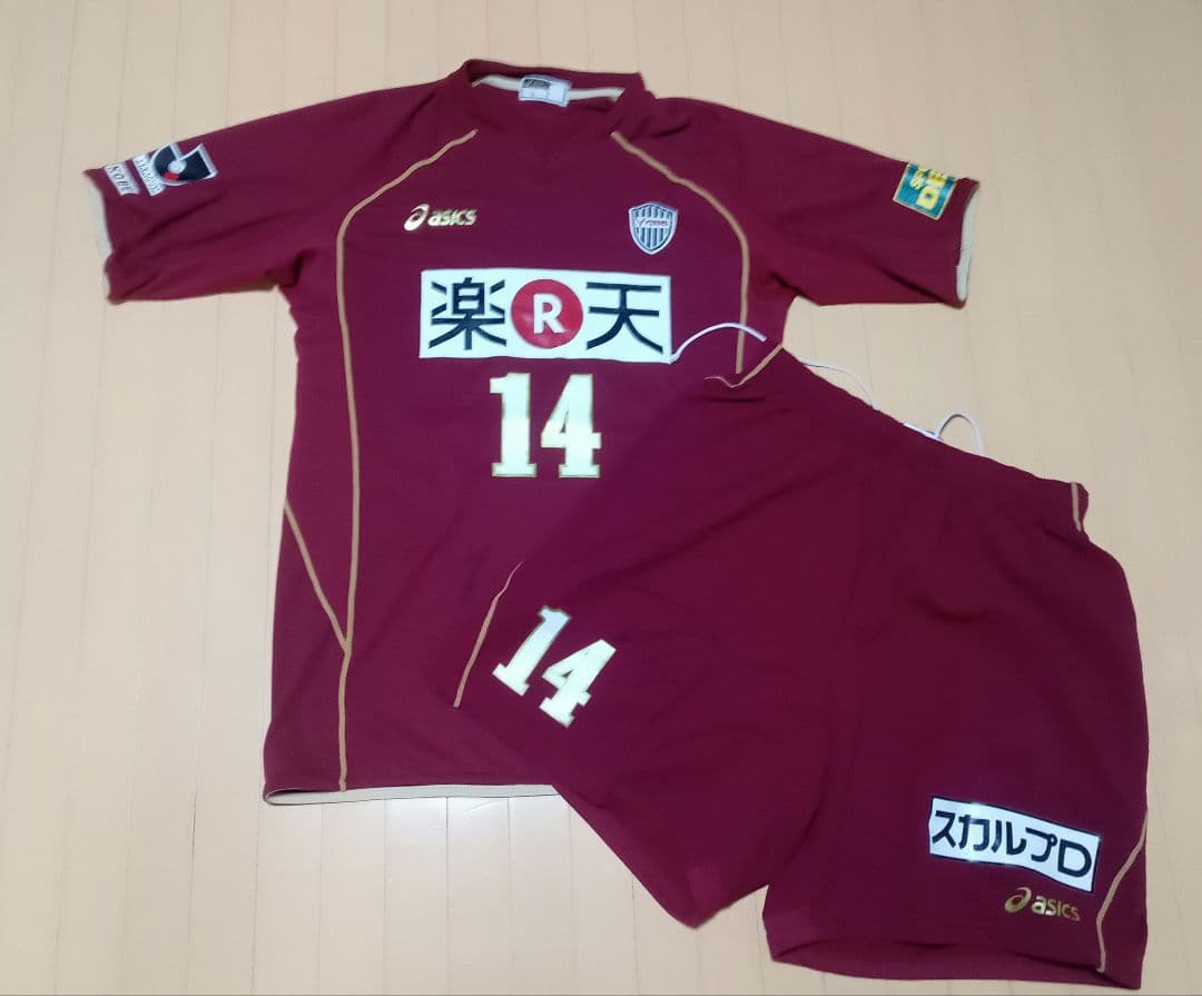 宮本恒靖選手実使用 asicsアシックス ヴィッセル神戸 ユニフォーム上下