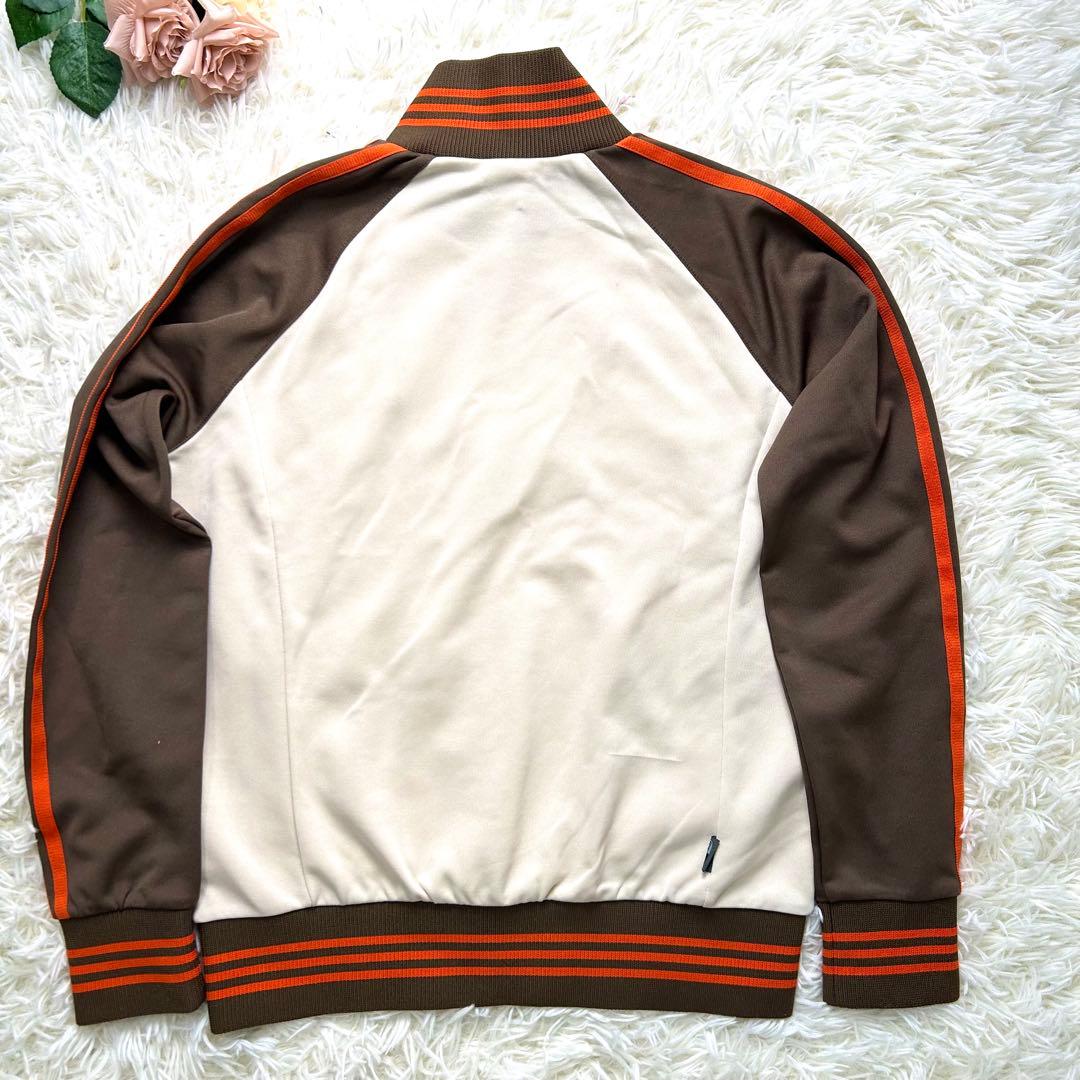 Y2K✨極美品✨アディダス トラックジャケット 刺繍ロゴ クリーム ブラウン L