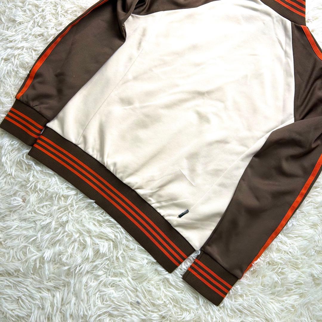 Y2K✨極美品✨アディダス トラックジャケット 刺繍ロゴ クリーム ブラウン L