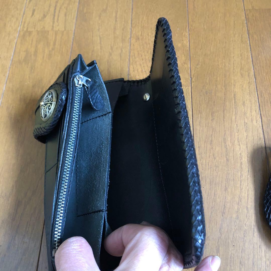 バイカーウォレット本革セット(ほぼ新品)