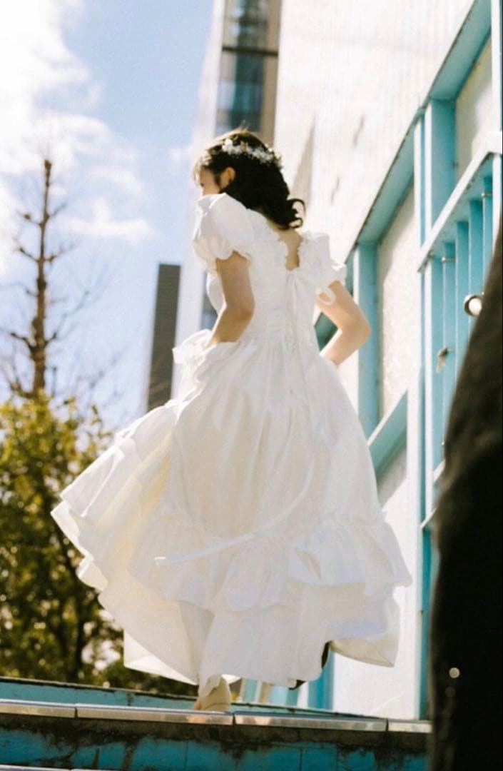 前撮り　ウエディング　ドレス　白