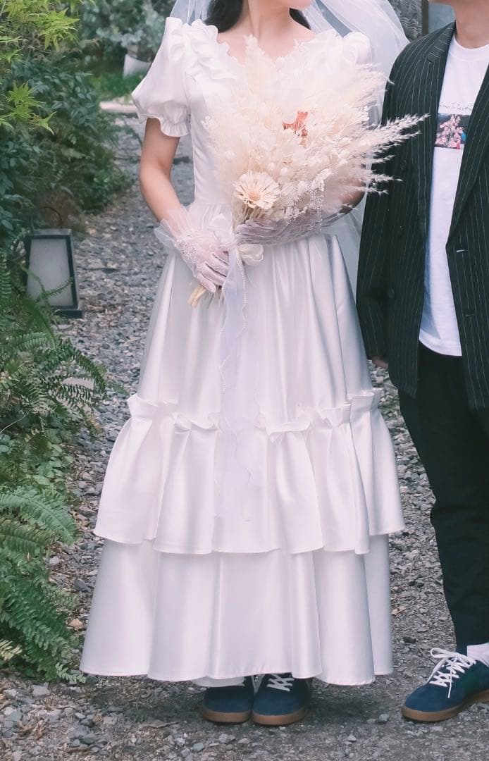 前撮り　ウエディング　ドレス　白