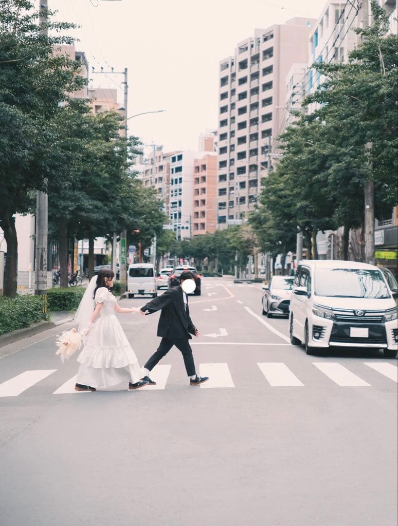 前撮り　ウエディング　ドレス　白