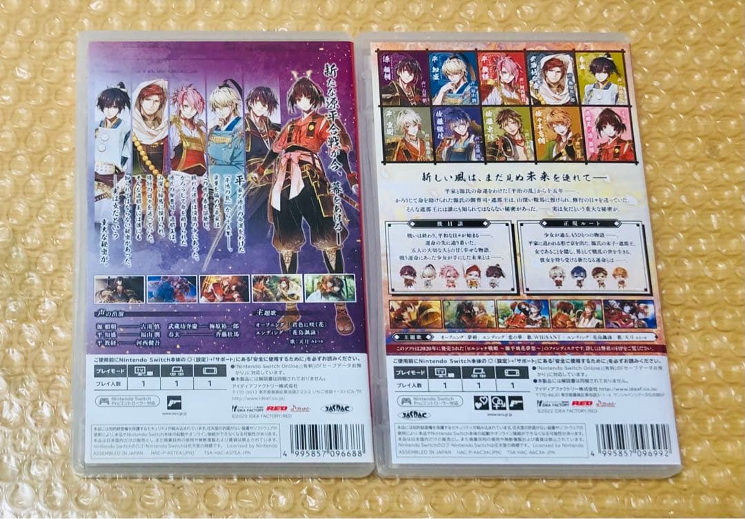 ビルシャナ戦姫 Switchソフト2本セット一樹の風 & 源平飛花夢想 匿名発送