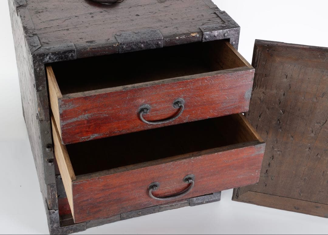 船箪笥 鉄金具 小箪笥 銭箱 民藝 古民具 時代家具 骨董品 和箪笥 船金庫