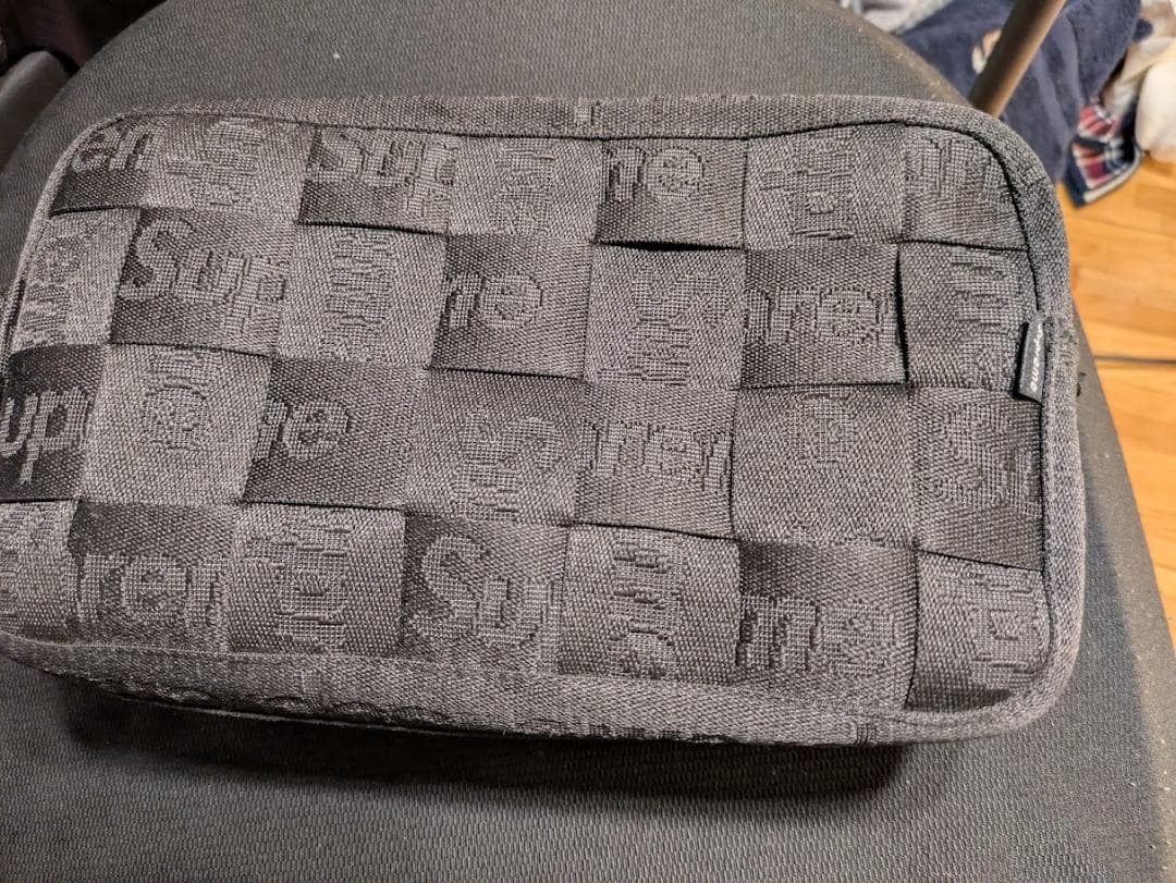 極美品 24AW Supreme Woven Large Pouch Black