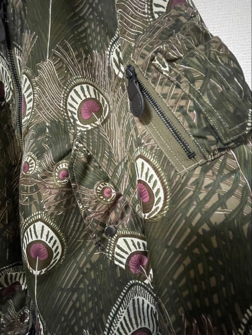 ジョンブル　MA-1 孔雀羽柄ブルゾン