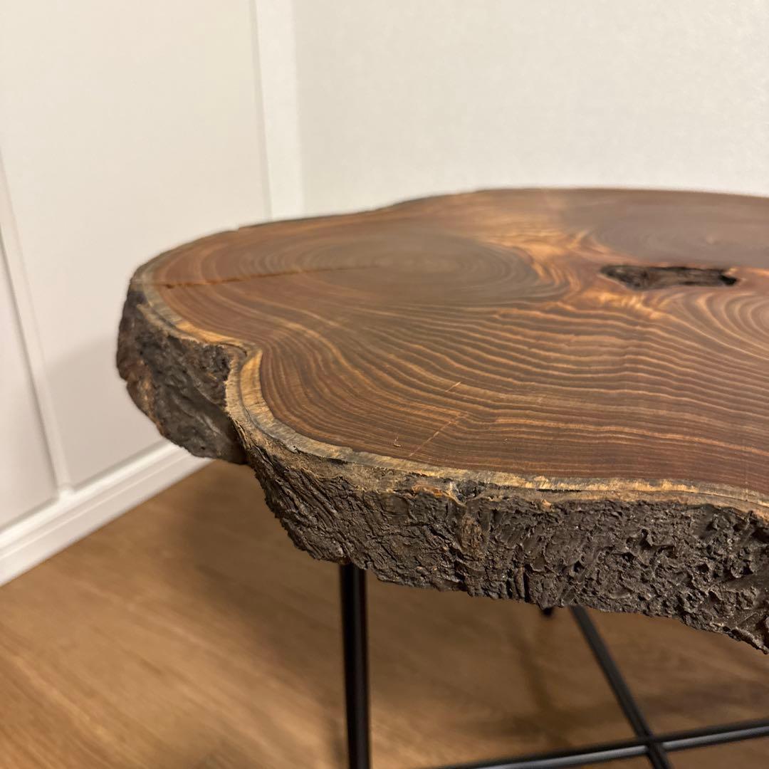 値下げ！グロウス リング サイドテーブル 原木テーブル