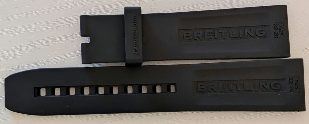 【純正】【使用回数回】22-20 BREITLING ブラック ラバーベルト
