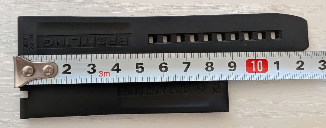 【純正】【使用回数回】22-20 BREITLING ブラック ラバーベルト