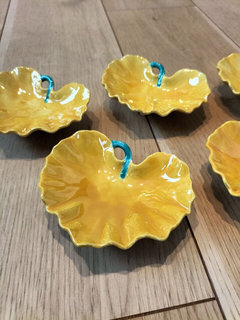 有田焼 福泉窯 つわ型小付　5枚セット 新品・未使用品