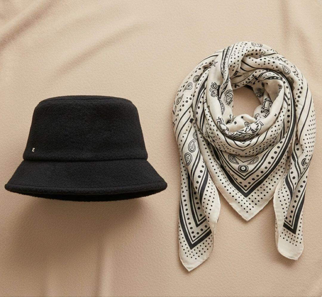 MaxMara マックスマーラ　テディベア　フィドゥーチャ　バケットハット 黒