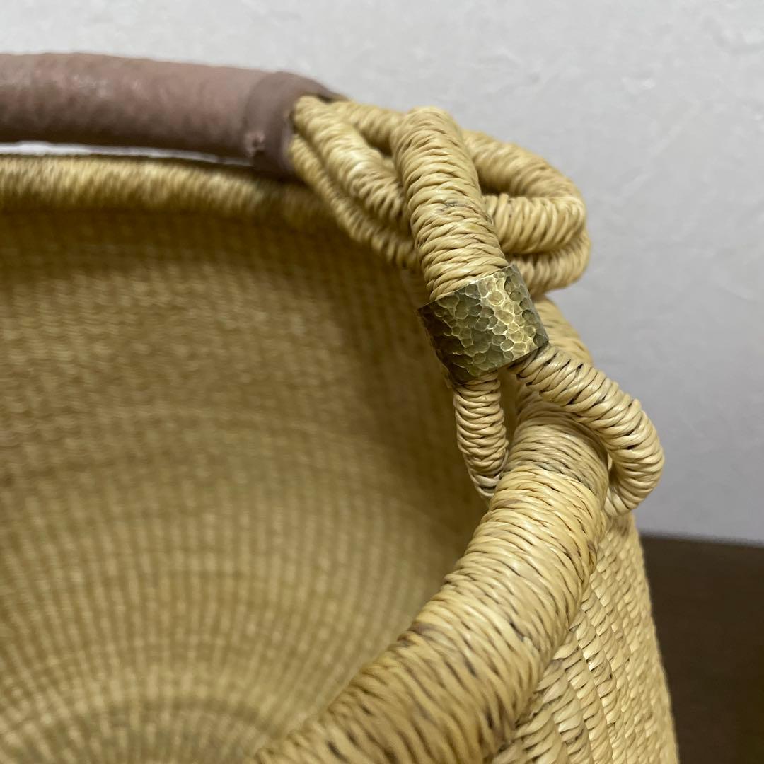 【新品未使用】 biga ボルガバスケット 壺型 カナリ