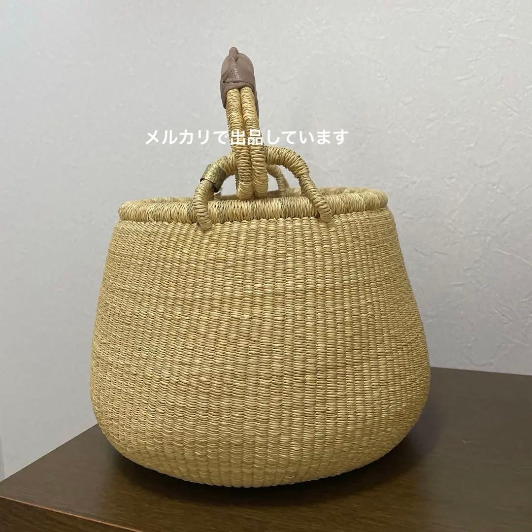 【新品未使用】 biga ボルガバスケット 壺型 カナリ