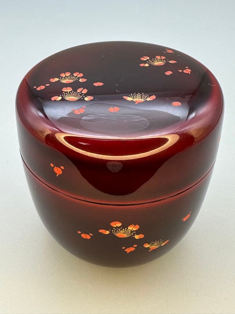マル茶道具　棗　古今菁峰　沈金梅棗