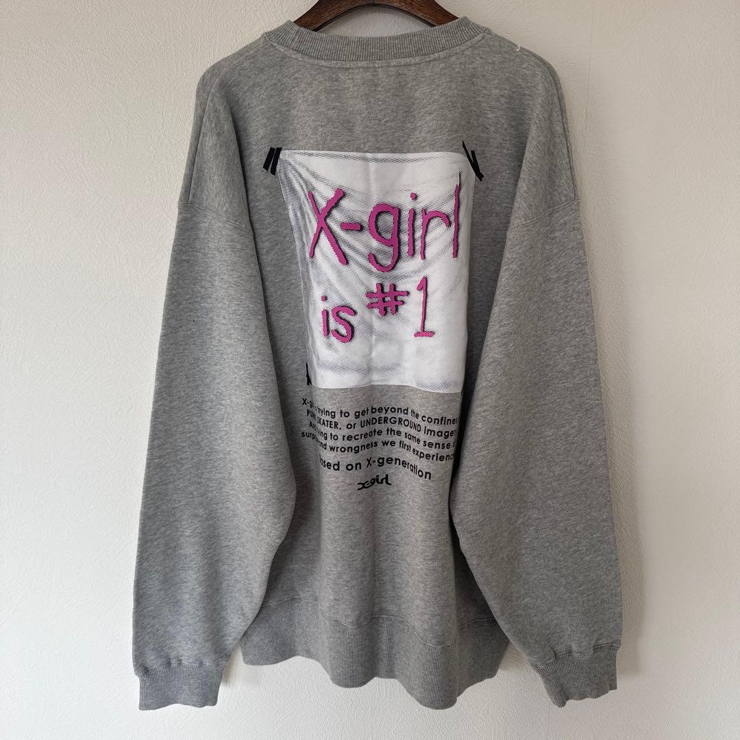 X-girl✩.*˚ フラッグビッグスウェットトップス