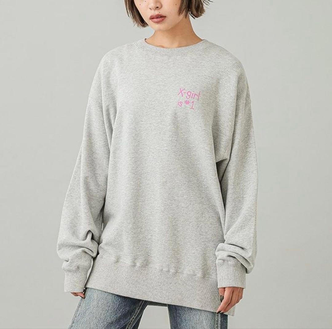 X-girl✩.*˚ フラッグビッグスウェットトップス